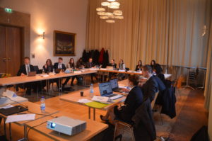 Delegates engaged in Negotiations
